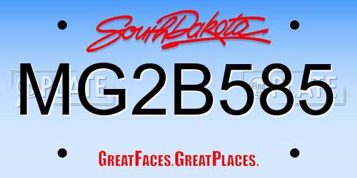 MG2B585 South Dakota License Plate