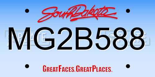 MG2B588 South Dakota License Plate
