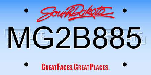 MG2B885 South Dakota License Plate