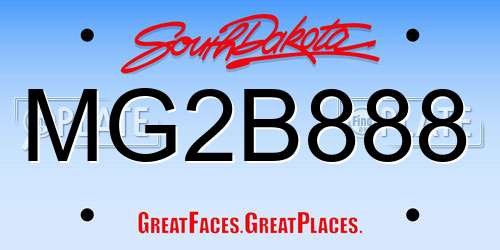 MG2B888 South Dakota License Plate