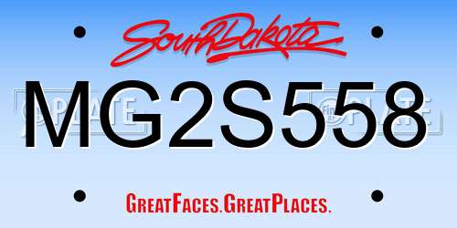 MG2S558 South Dakota License Plate