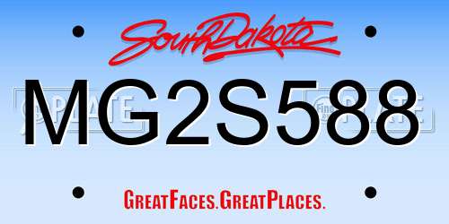 MG2S588 South Dakota License Plate