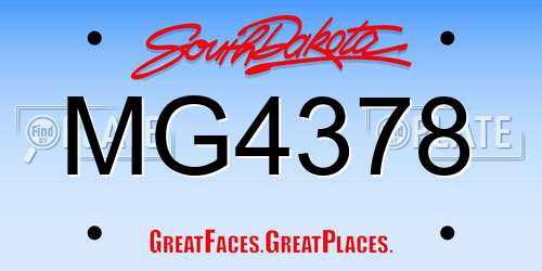 MG4378 South Dakota License Plate