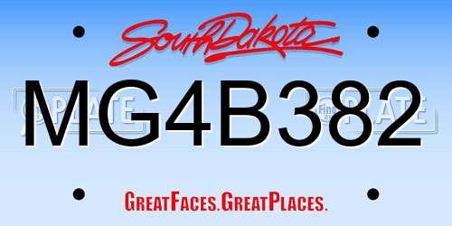 MG4B382 South Dakota License Plate