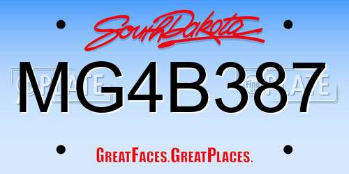 MG4B387 South Dakota License Plate