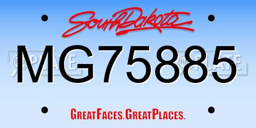 MG75885 South Dakota License Plate