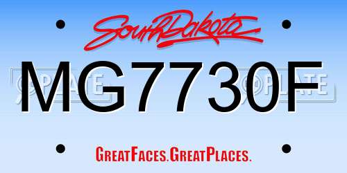 MG7730F South Dakota License Plate
