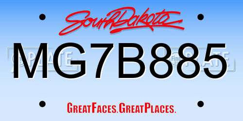MG7B885 South Dakota License Plate