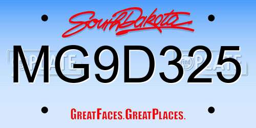 MG9D325 South Dakota License Plate