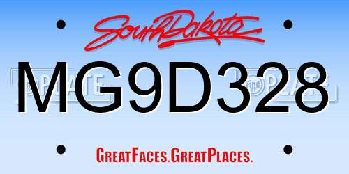 MG9D328 South Dakota License Plate