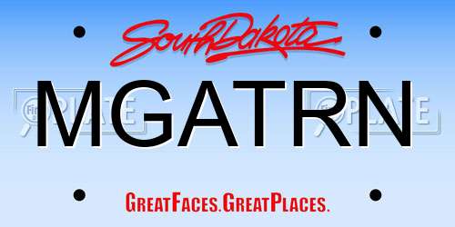 MGATRN South Dakota License Plate