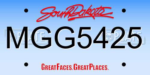 MGG5425 South Dakota License Plate