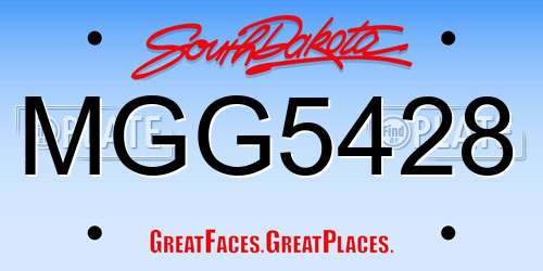 MGG5428 South Dakota License Plate
