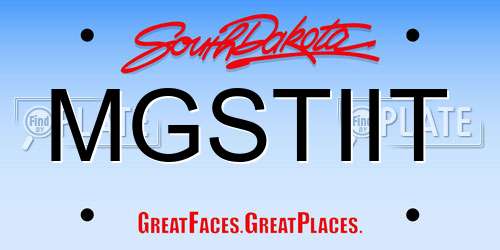 MGSTIIT South Dakota License Plate