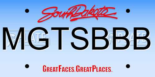 MGTSBBB South Dakota License Plate