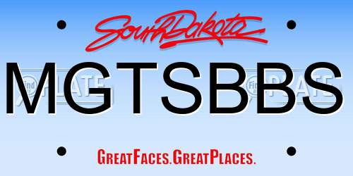 MGTSBBS South Dakota License Plate