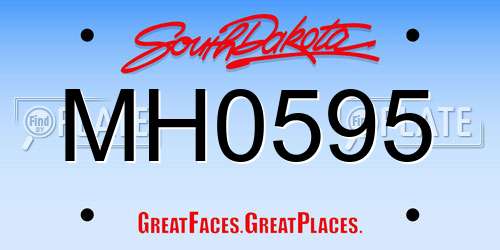 MH0595 South Dakota License Plate