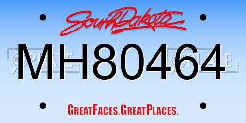 MH80464 South Dakota License Plate