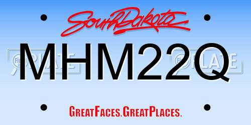 MHM22Q South Dakota License Plate