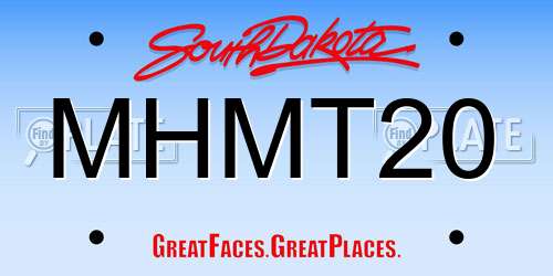 MHMT20 South Dakota License Plate