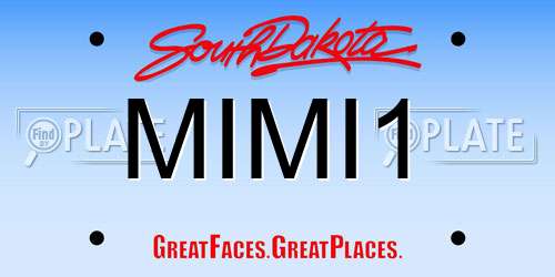 MIMI1 South Dakota License Plate