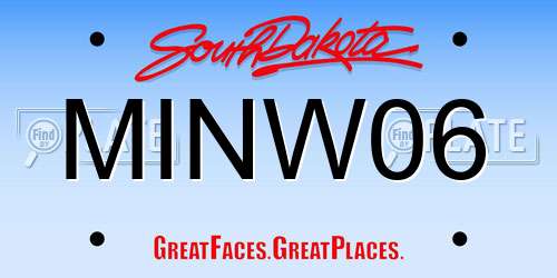 MINW06 South Dakota License Plate