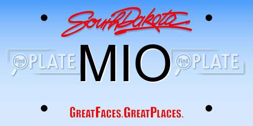 MIO South Dakota License Plate