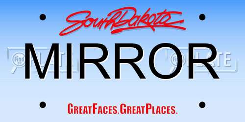 MIRROR South Dakota License Plate