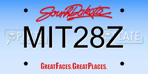 MIT28Z South Dakota License Plate