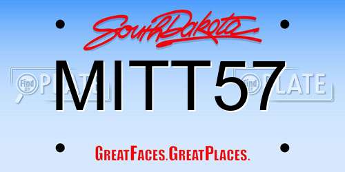 MITT57 South Dakota License Plate