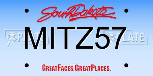 MITZ57 South Dakota License Plate