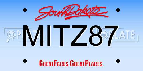 MITZ87 South Dakota License Plate