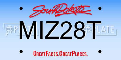 MIZ28T South Dakota License Plate