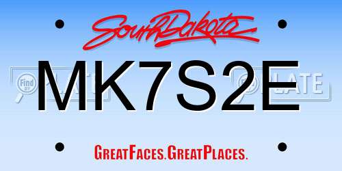 MK7S2E South Dakota License Plate