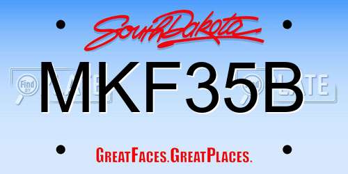 MKF35B South Dakota License Plate