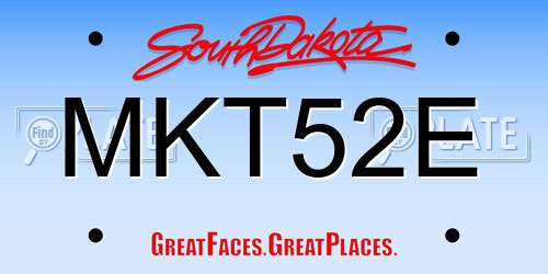 MKT52E South Dakota License Plate