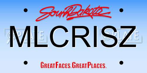 MLCRISZ South Dakota License Plate