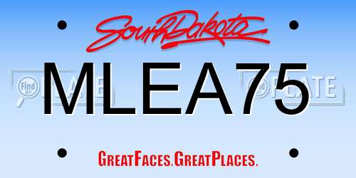 MLEA75 South Dakota License Plate