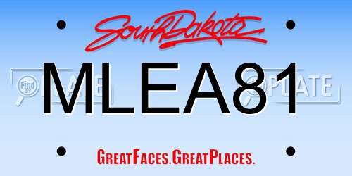 MLEA81 South Dakota License Plate