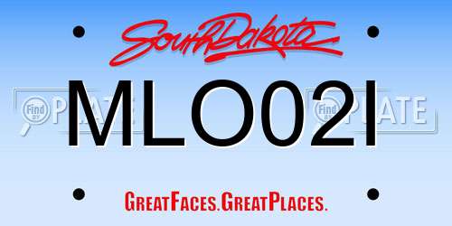 MLO02I South Dakota License Plate