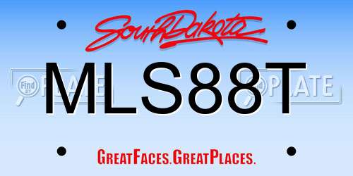 MLS88T South Dakota License Plate