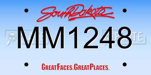 MM1248 South Dakota License Plate