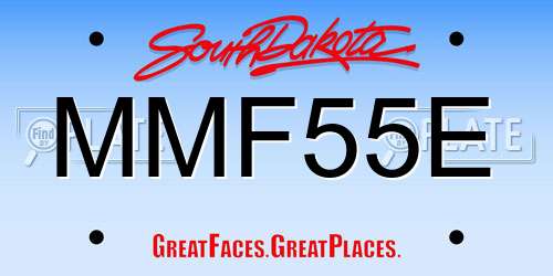 MMF55E South Dakota License Plate