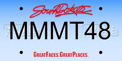 MMMT48 South Dakota License Plate