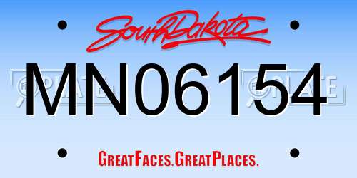 MN06154 South Dakota License Plate