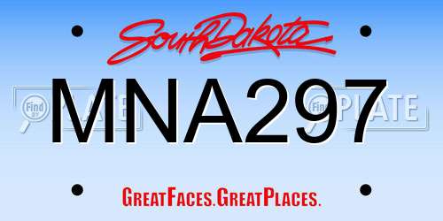 MNA297 South Dakota License Plate