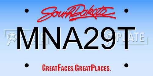 MNA29T South Dakota License Plate
