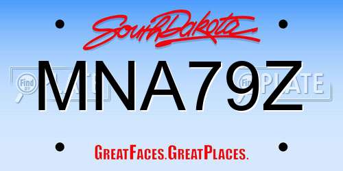 MNA79Z South Dakota License Plate