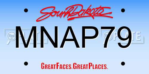 MNAP79 South Dakota License Plate