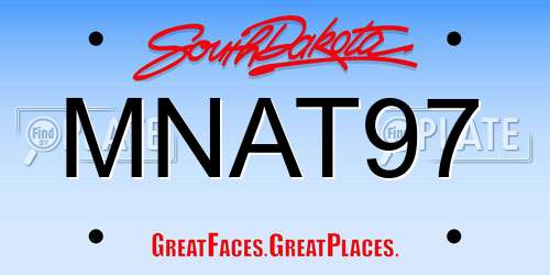 MNAT97 South Dakota License Plate